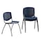Flash Furniture HERCULES Series 5 Pack 880 lb. Capacity Navy Plastic Stack Chair with Titanium Gray Powder Coated Frame 5-RUT-F01A-NY-GG - alternate 8